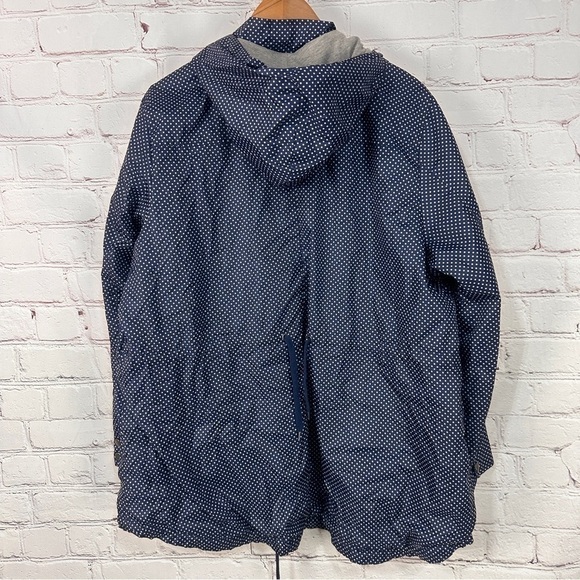Women’s plus size jacket lightweight polka dot navy blue white size 3X pockets - Picture 4 of 9